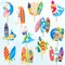 Surfboard Theme Centerpiece Sticks Summer Surfing Party Decorations Beach Surf Party Table Topper for Summer Beach Party Surfing Baby Shower Supplies